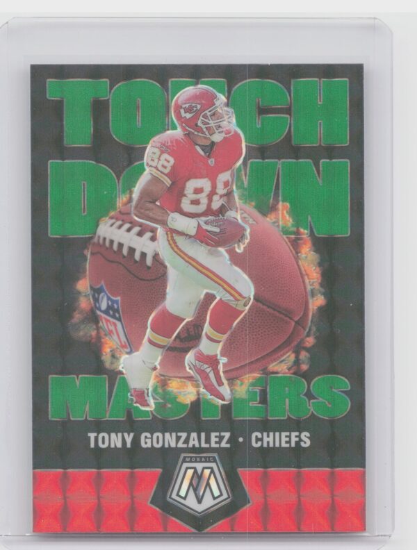 2020 Panini Mosaic Tony Gonzalez #TM15 Chiefs Touchdown Masters Prizm Green