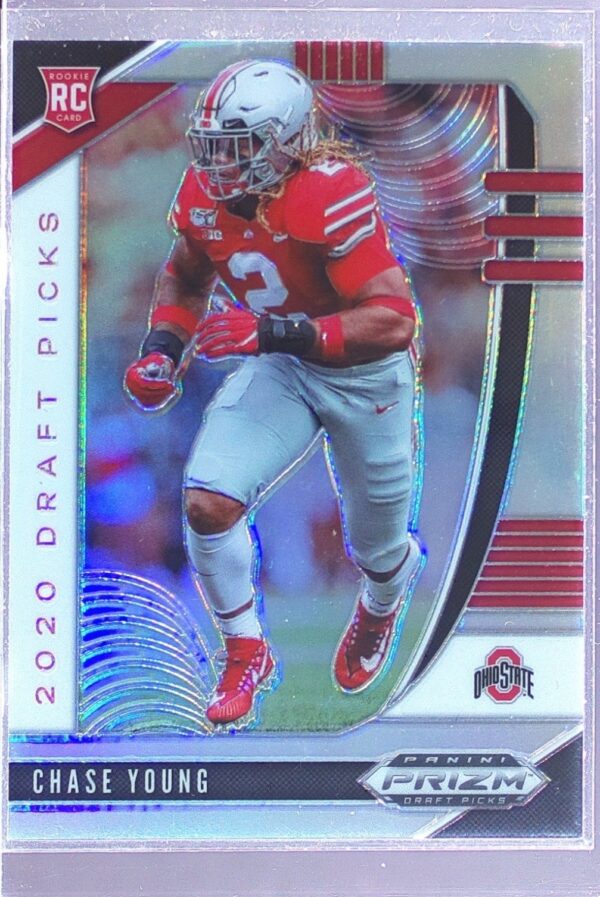 2020 Prizm Draft Picks Chase Young Prizms Silver RC #130 Buckeyes