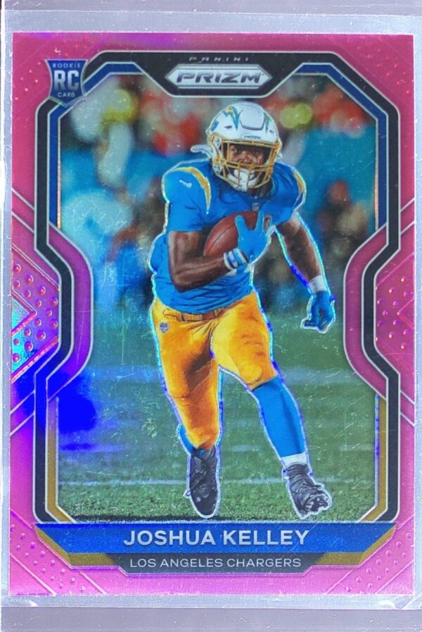 2020 Prizm Joshua Kelley Prizm Pink RC #326 Chargers