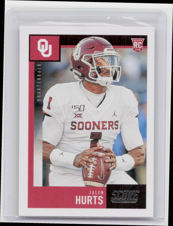 2020 Score Jalen Hurts Rookie RC #358 Oklahoma Sooners