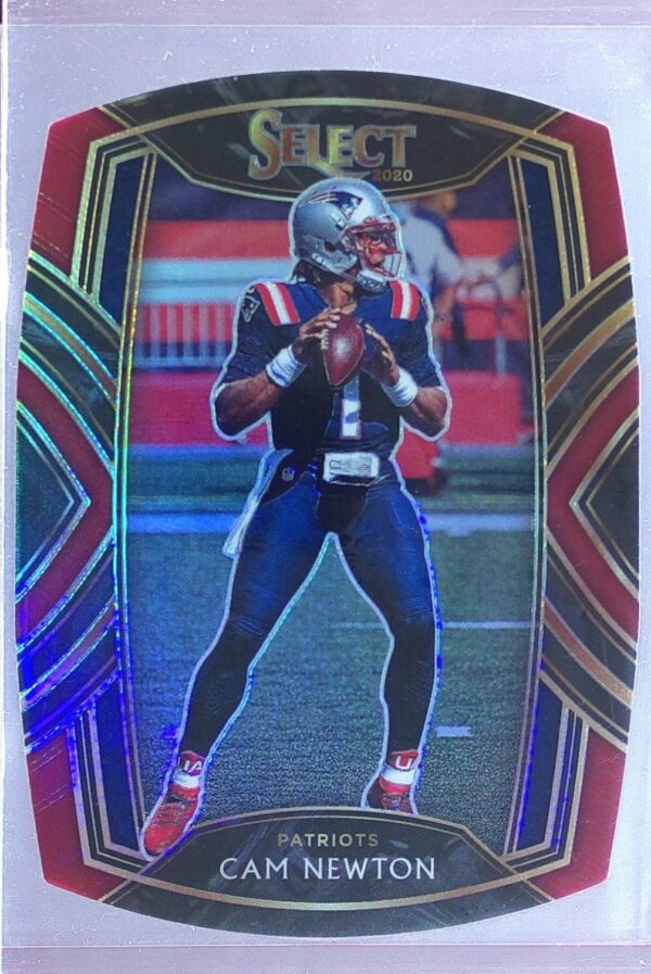 2020 Select Cam Newton Red Prizm Die Cut #236 Patriots