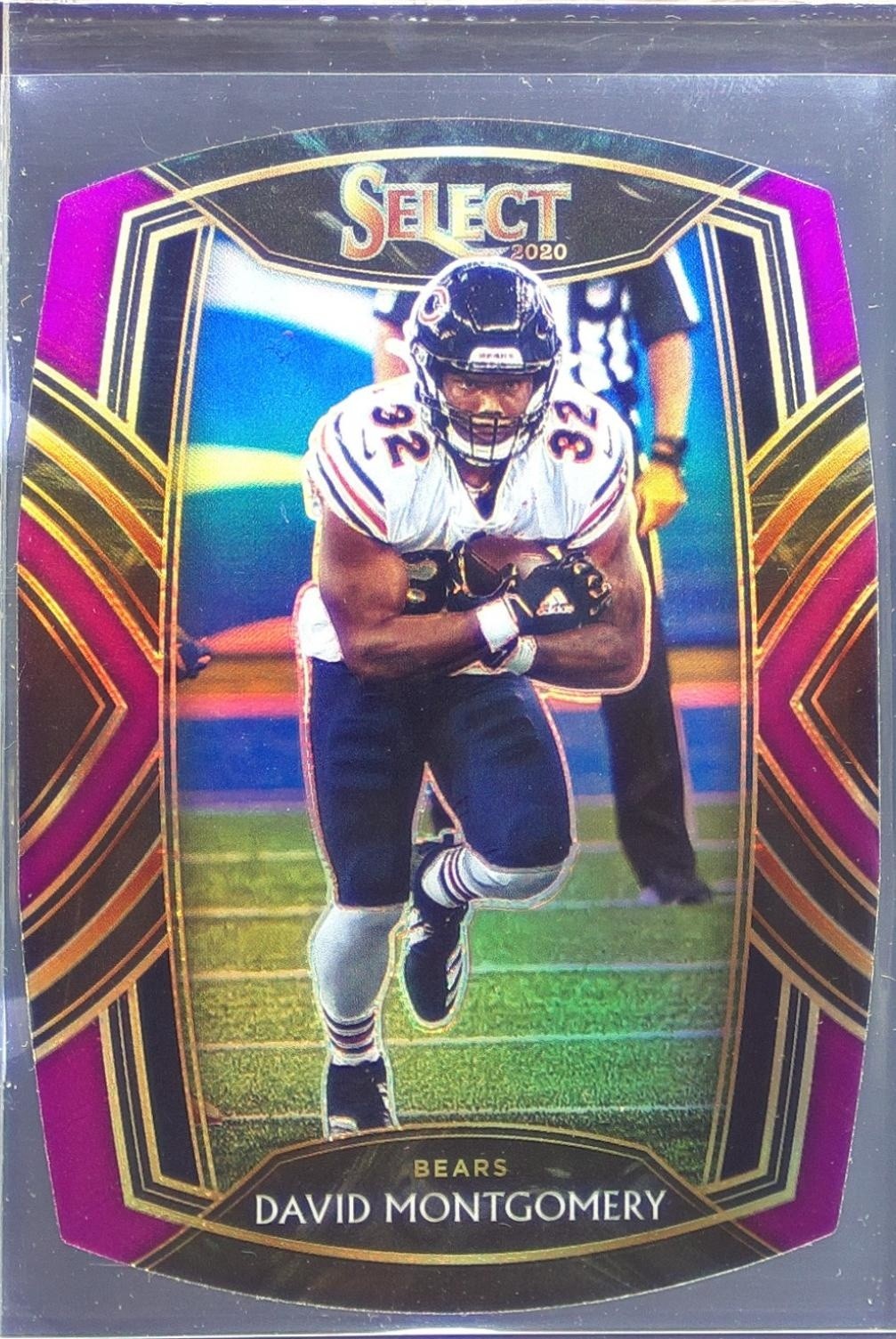 2020 Select David Montgomery Purple Prizm Die Cut #214 Bears
