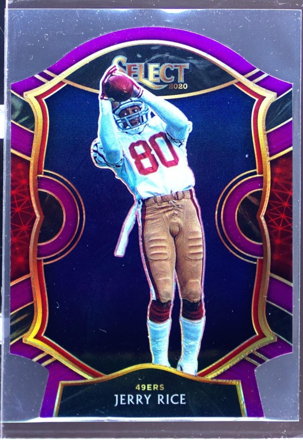 2020 Select Jerry Rice Purple Prizm Die Cut #20 49ers