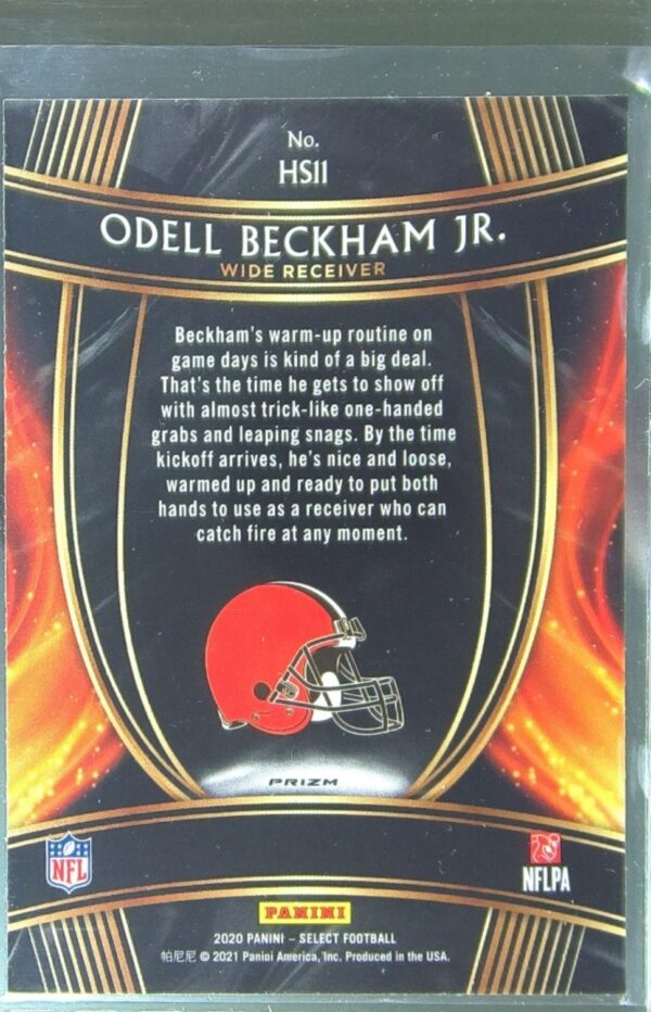 2020 Select Odell Beckham Jr. #HS11 Browns Hot Stars Prizm - Image 3