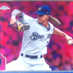 2020 Topps Chrome Josh Hader Pink Refractor #40 Brewers