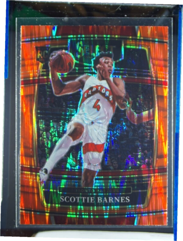 2021-22 Panini Select Scottie Barnes Orange Flash Prizms #74 Raptors