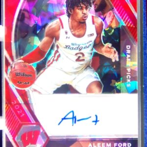 2021-22 Prizm Draft Picks Aleem Ford Auto #DP-AFO Badgers Draft Picks Autographs