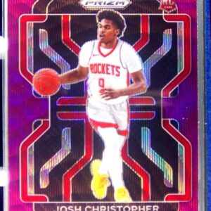 2021-22 Prizm Josh Christopher Ruby Wave RC #324 Rockets