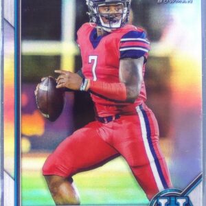 2021 Bowman University Malik Willis Chrome Refractors RC #29 Flames