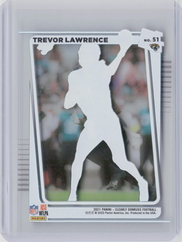 2021 Clearly Donruss Trevor Lawrence RC #51 Jaguars - Image 3
