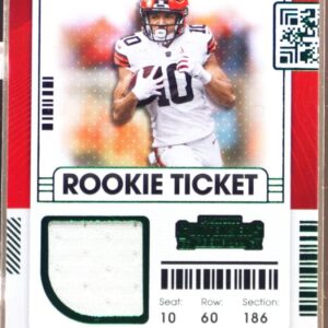 2021 Contenders Anthony Schwartz JSY RC #RTS-ASC Browns Rookie Ticket Swatches