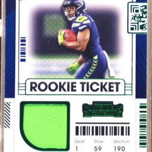 2021 Contenders D'Wayne Eskridge JSY RC #RSV-DWE Seahawks Rookie Swatches Var