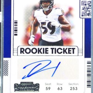 2021 Contenders Daelin Hayes Auto RC #221 Ravens