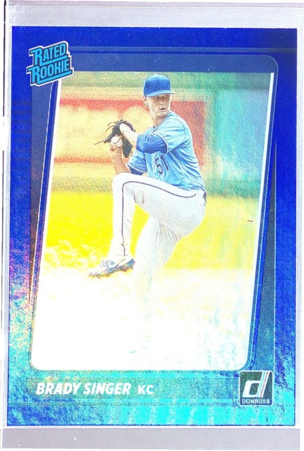 2021 Donruss Brady Singer Holo Blue RC #51 Royals
