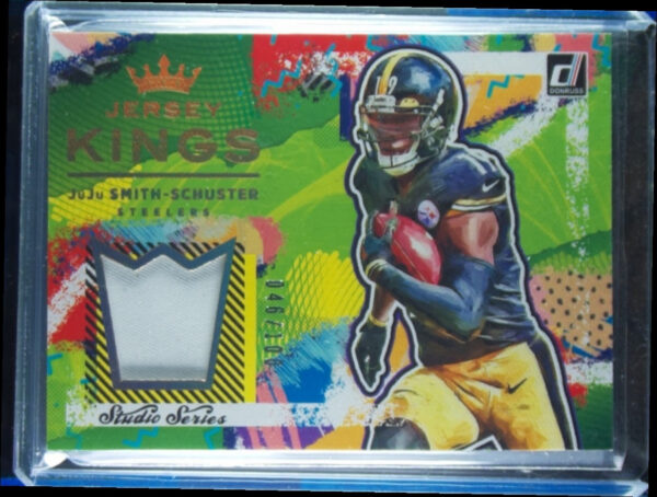2021 Donruss JuJu Smith-Schuster MEM SN100 #JK7 Steelers Jersey Kings Studio Ser