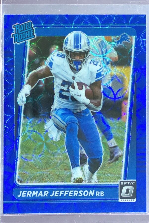 2021 Donruss Optic Jermar Jefferson Blue Scope RC #296 Lions