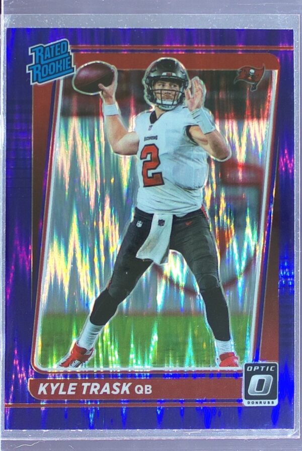 2021 Donruss Optic Kyle Trask Purple Shock RC #209 Buccaneers