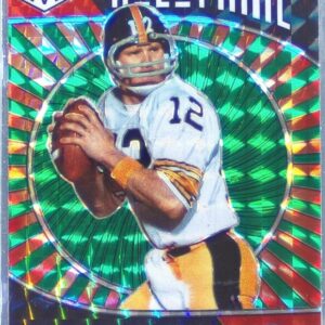 2021 Mosaic Terry Bradshaw #12 Steelers HoloFame Mosaic Green