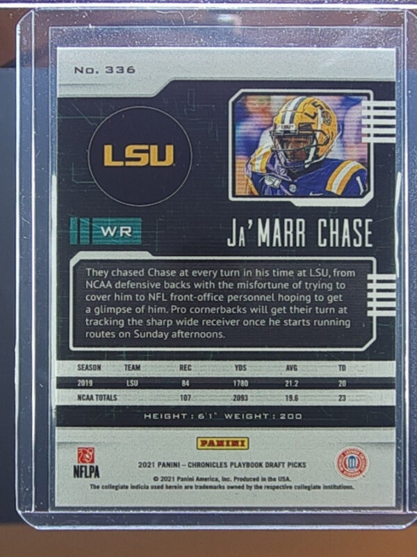 2021 Panini Chronicles Draft Picks Ja'Marr Chase #336 Tigers - Image 3