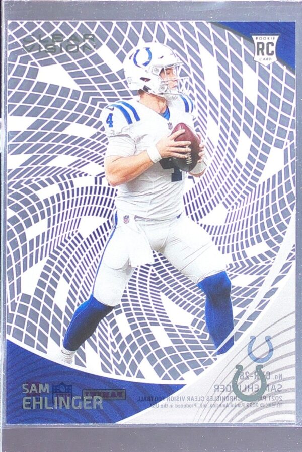 2021 Panini Chronicles Sam Ehlinger RC #CVR-28 Colts Clear Vision Rookies
