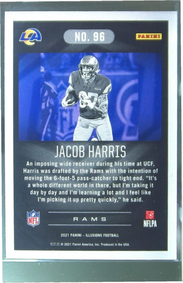 2021 Panini Illusions Jacob Harris RC #96 Rams - Image 3