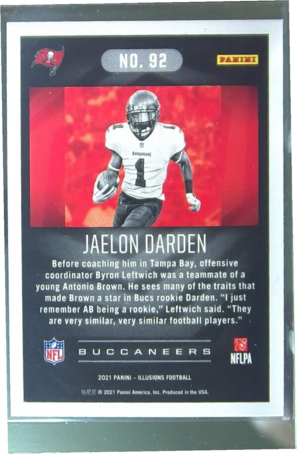 2021 Panini Illusions Jaelon Darden RC #92 Buccaneers - Image 3