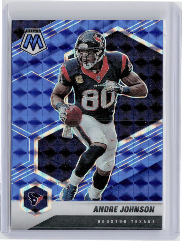 2021 Panini Mosaic Andre Johnson Prizm Blue SN99 #89 Texans