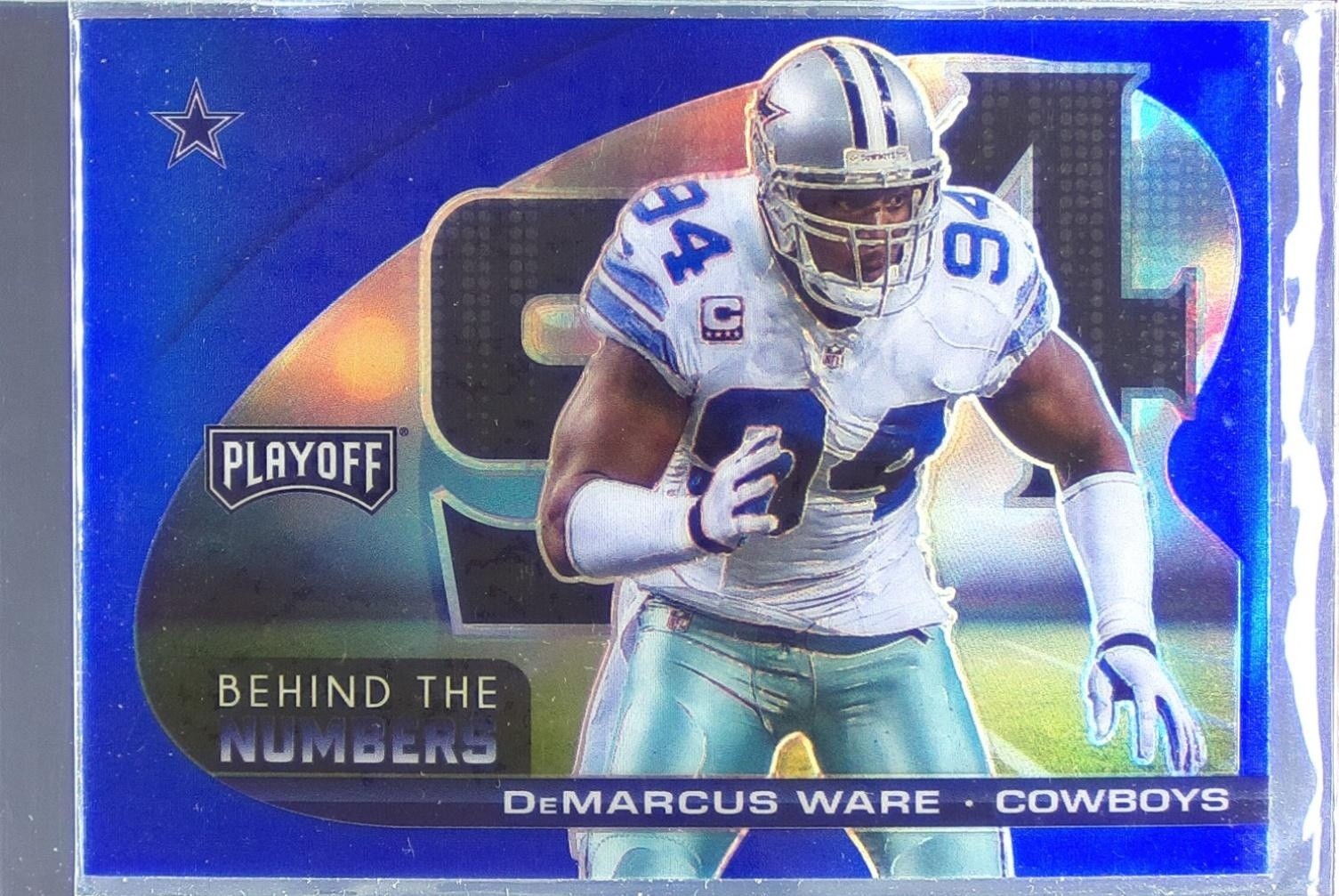 2021 Playoff DeMarcus Ware #BTN-DWA Cowboys Behind the Numbers Blue