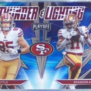 2021 Playoff George Kittle / Brandon Aiyuk #TL-13 49ers Thunder & Lightning
