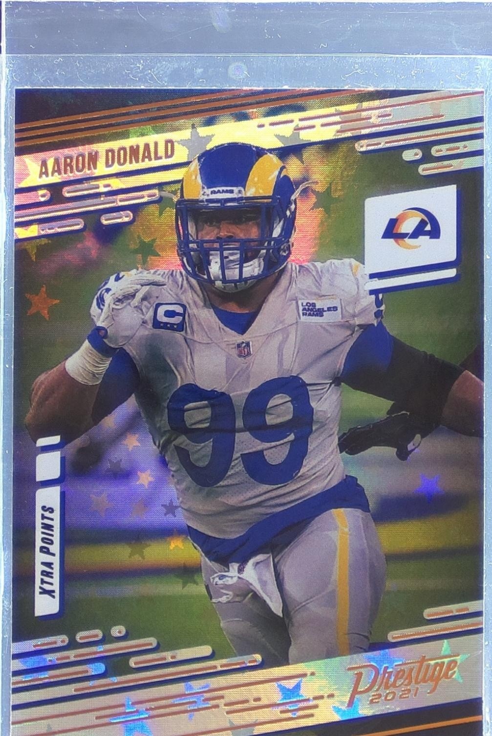 2021 Prestige Aaron Donald Xtra Points Astral #99 Rams
