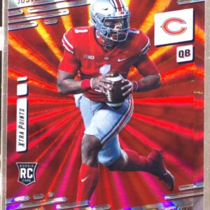 2021 Prestige Justin Fields RC Xtra Points Sunburst #203 Bears