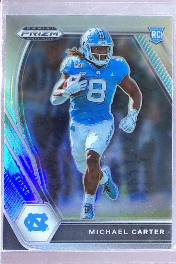 2021 Prizm Draft Picks Michael Carter Silver RC #158 Heels