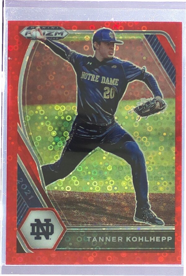 2021 Prizm Draft Picks Tanner Kohlhepp Red Donut Circles Prizm /99 #PDP135 Irish