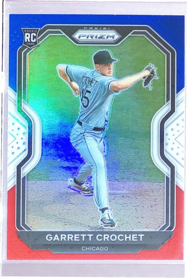 2021 Prizm Garrett Crochet Red/White/Blue Prizm RC #45 Sox