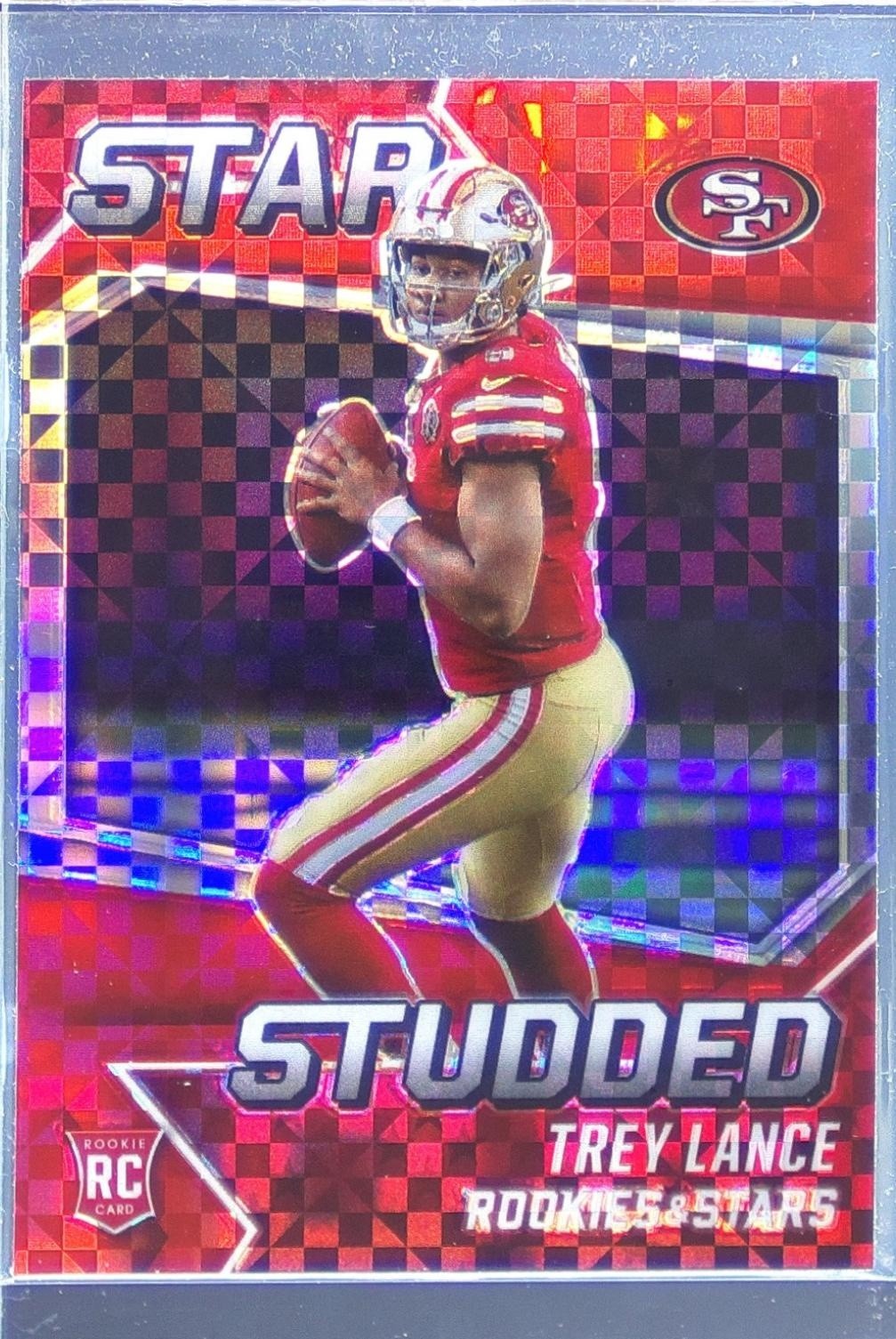 2021 Rookies & Stars Trey Lance RC #SS-23 49ers Star Studded Red Plaid