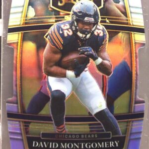 2021 Select David Montgomery Silver Prizm Die Cut #8 Bears