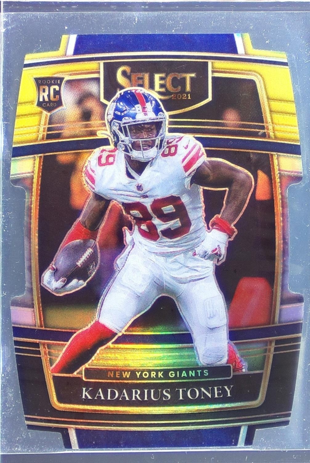 2021 Select Kadarius Toney Black and Gold Prizm Die Cut RC #52 Giants