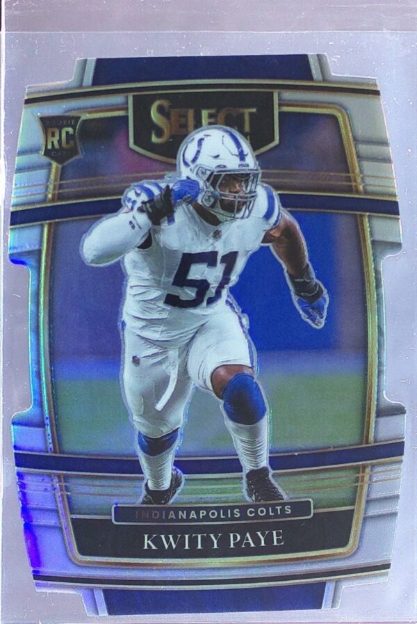 2021 Select Kwity Paye Silver Prizm Die Cut RC #87 Colts