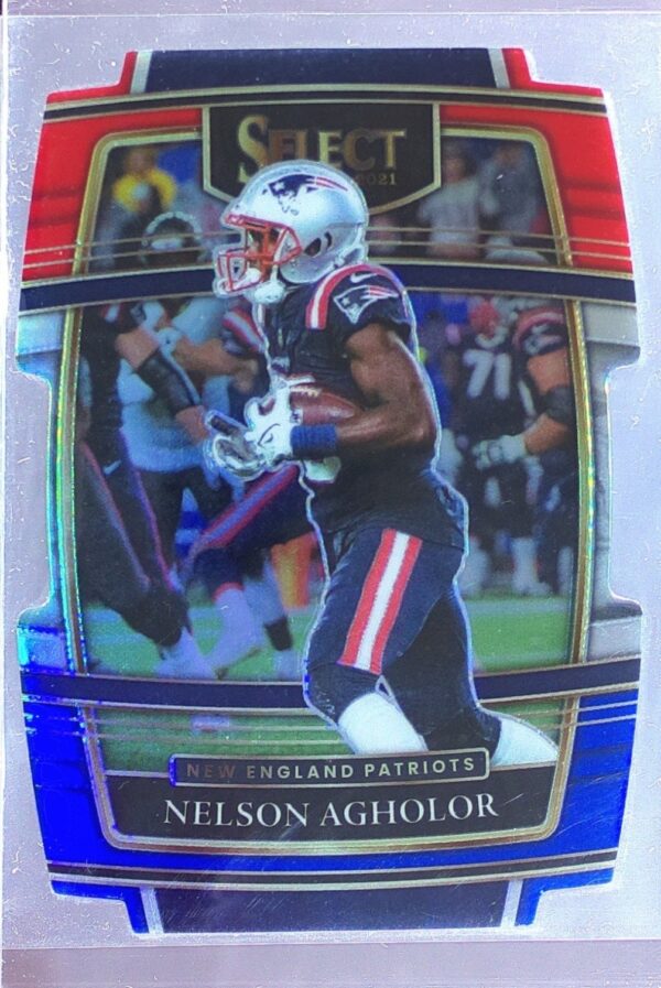 2021 Select Nelson Agholor Red and Blue Prizm Die Cut #24 Patriots