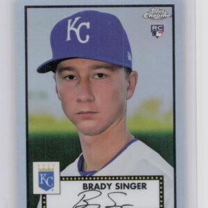 2021 Topps Chrome Platinum Anniversary Brady Singer Prism Refractor #6 Royals