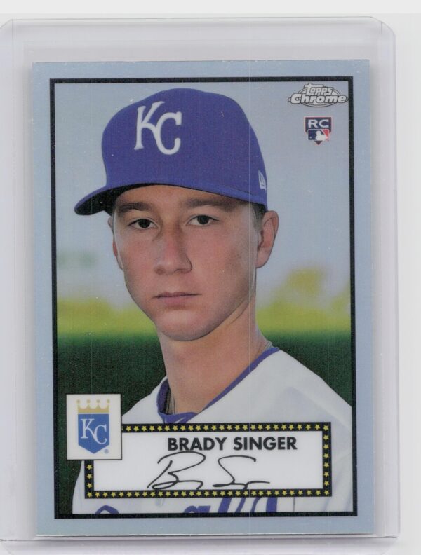 2021 Topps Chrome Platinum Anniversary Brady Singer Prism Refractor #6 Royals