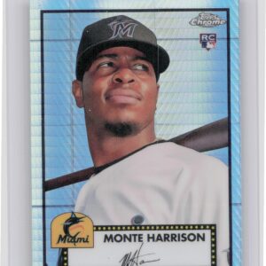2021 Topps Chrome Platinum Anniversary Monte Harrison Prism Refractor #52 Marlin