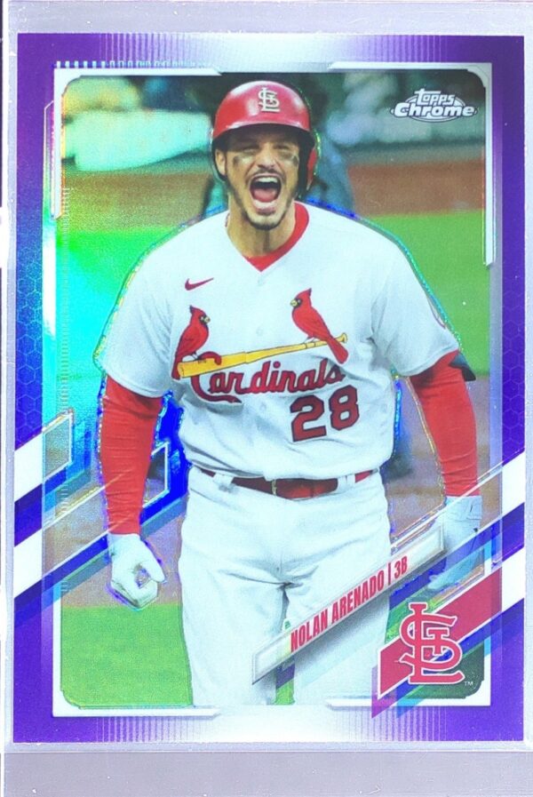 2021 Topps Chrome Update Nolan Arenado Purple Refractor #USC100 Cardinals