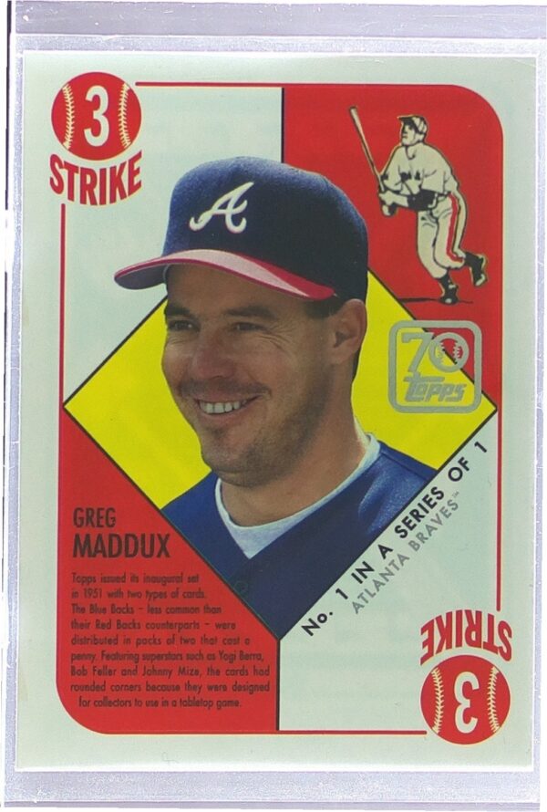 2021 Topps Update Greg Maddux #70YT-1 Braves 70 Years of Topps Baseball