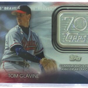 2021 Topps Update Tom Glavine #T70P-TG Braves Topps 70th Anniversary Logo Patch