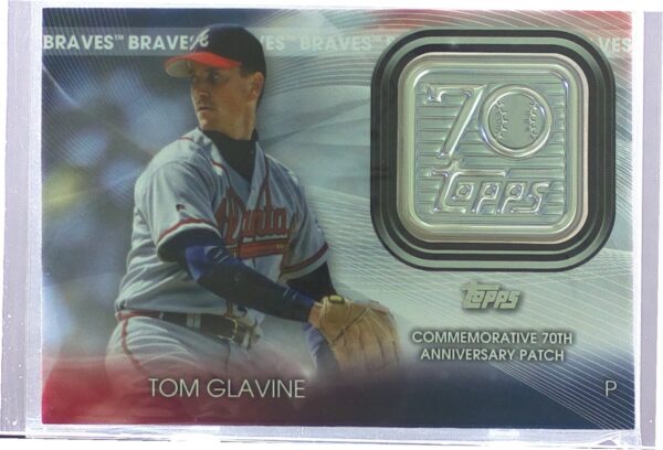 2021 Topps Update Tom Glavine #T70P-TG Braves Topps 70th Anniversary Logo Patch