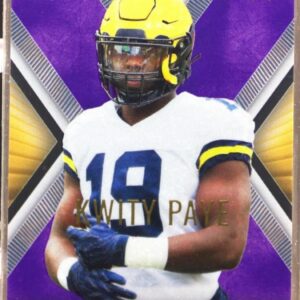 2021 Wild Card Matte Kwity Paye /75 #MXP-15 Wolverines X Plode Purple/Gold Gold