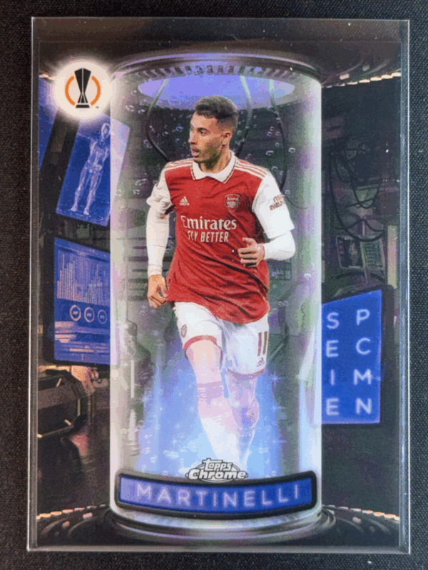 2022-23 Topps Chrome UCC Gabriel Martinelli Specimen Arsenal S-14