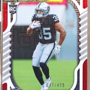 2022 Absolute Zamir White RC Red Squares /499 #134 Raiders
