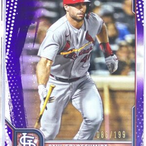 2022 Bowman Paul Goldschmidt Purple Pattern /199 #69 Cardinals